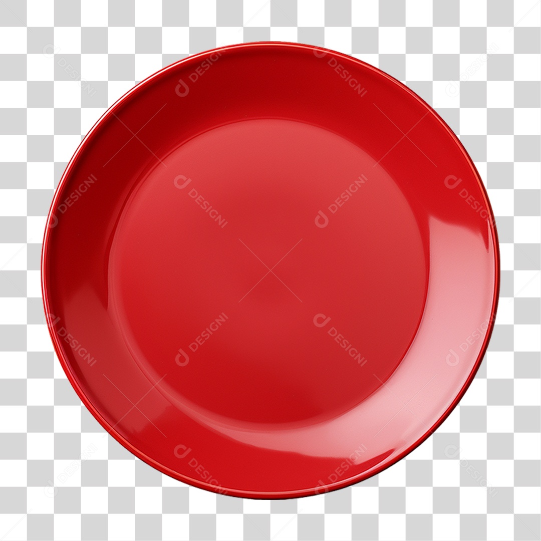 Prato Vermelho PNG Transparente