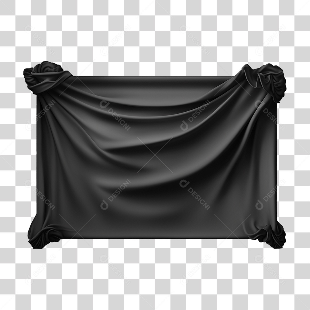 Pano Preto PNG Transparente