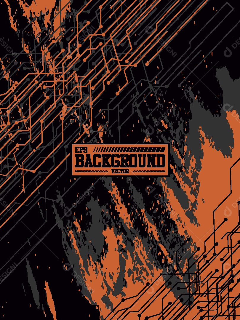 Background com Efeito Laranja Ilustração Vetor EPS