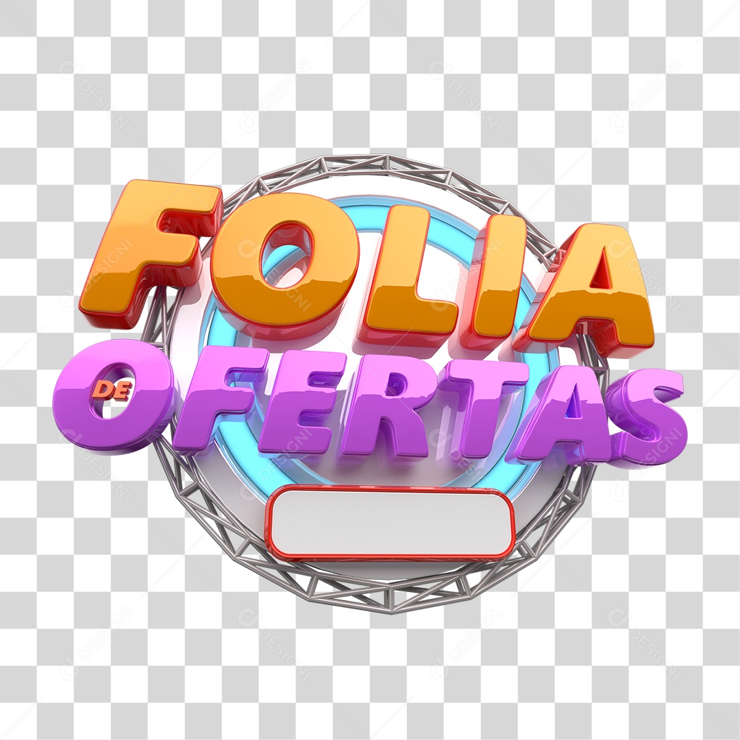 Folia de Ofertas Selo 3D PNG Transparente
