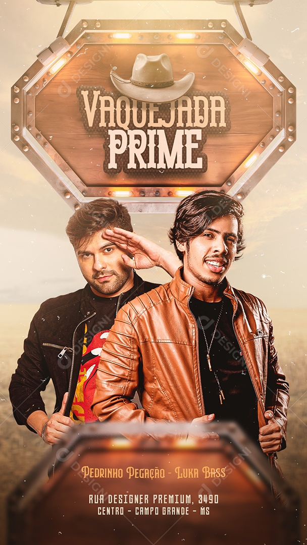 Flyer Story Vaquejada Prime Social Media PSD Editável