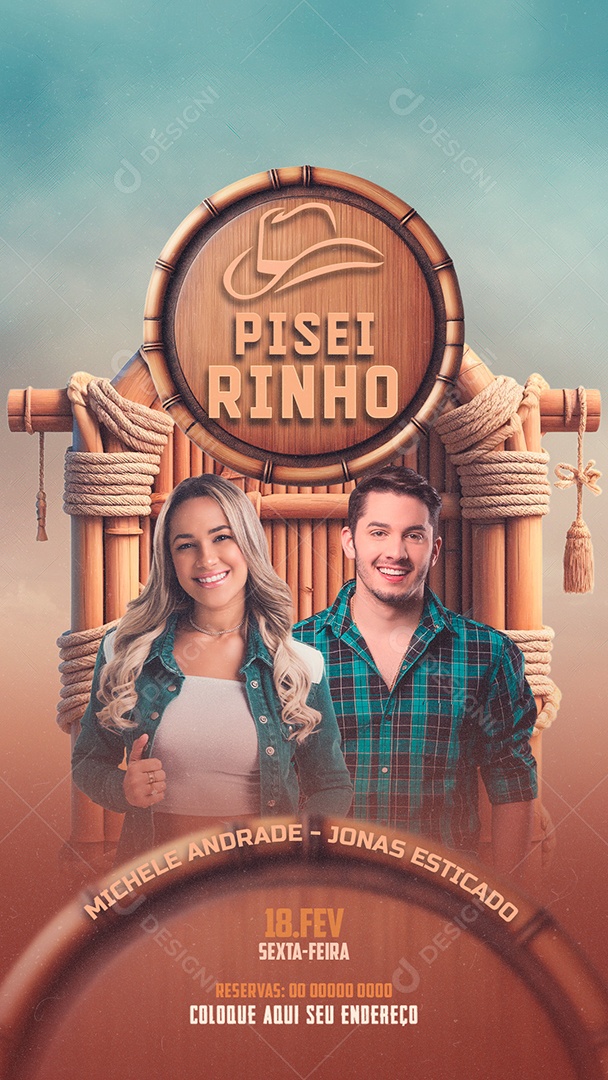 Social Media Story Flyer Piseirinho PSD Editável