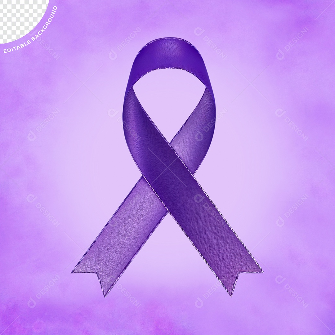 Laço Roxo Elemento 3D Para Composição PSD