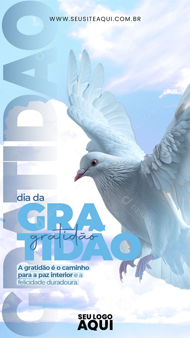 Story Dia da Gratidão 06 de Janeiro é o Caminho para a Paz Interior Social Media PSD Editável