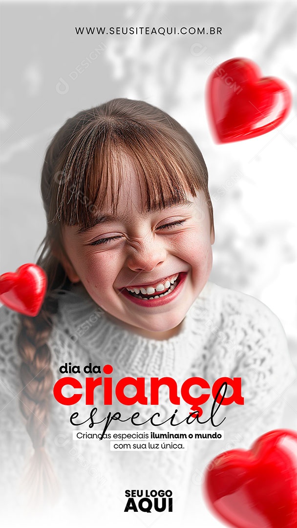 Story Dia da Criança Especial 09 de Dezembro Iluminam o Mundo com sua Luz Única Social Media PSD Editável