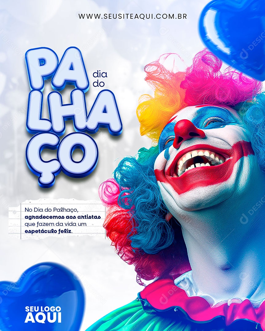 Dia do Palhaço 10 de Dezembro Social Media PSD Editável