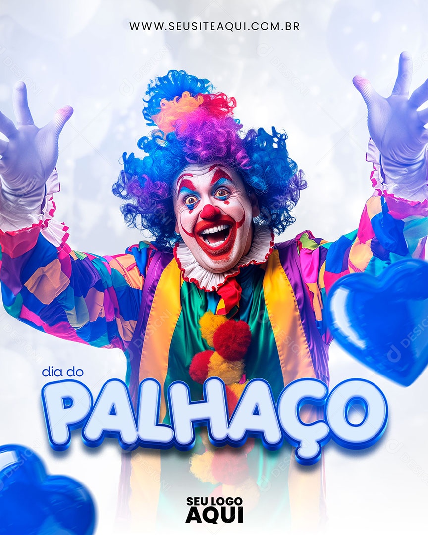 Dia do Palhaço 10 de Dezembro Social Media PSD Editável