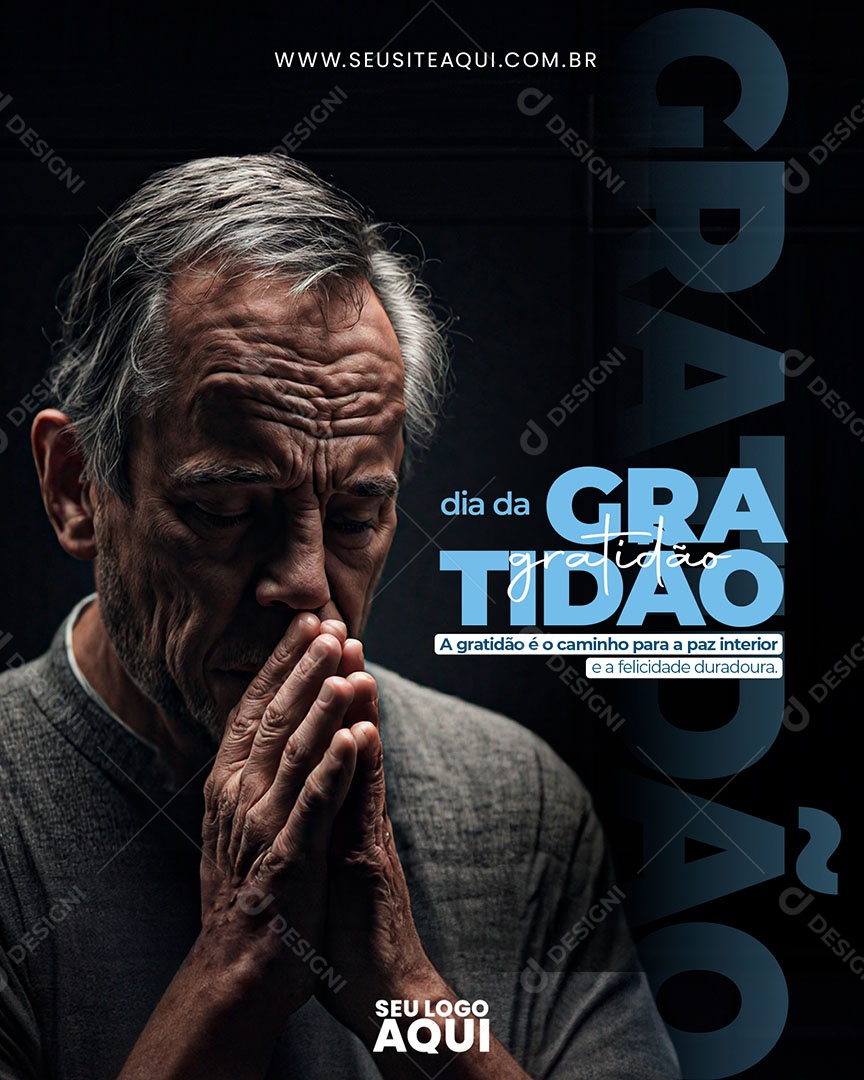 Dia da Gratidão 06 de Janeiro é o Caminho para a Paz Interior Social Media PSD Editável