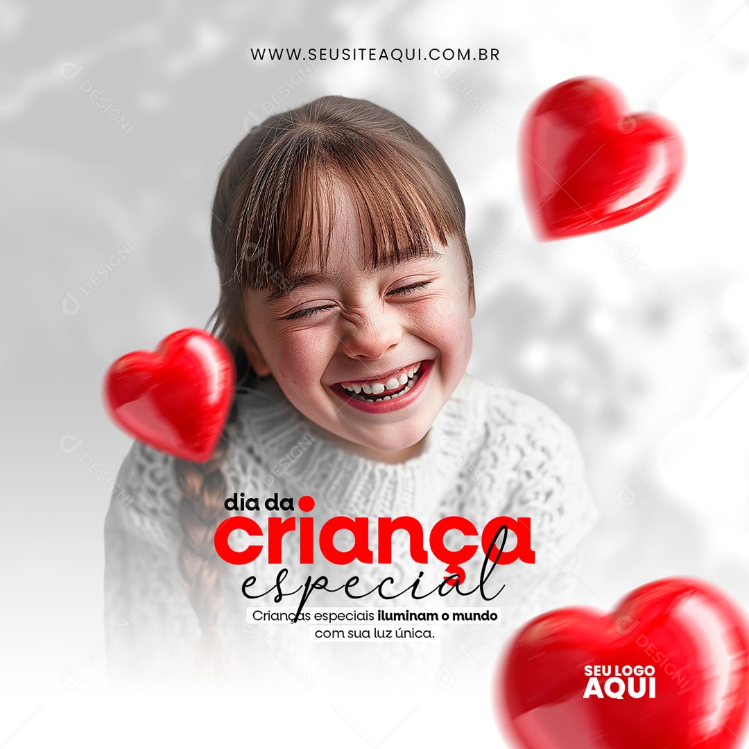 Feed Dia da Criança Especial 09 de Dezembro Iluminam o Mundo com sua Luz Única Social Media PSD Editável