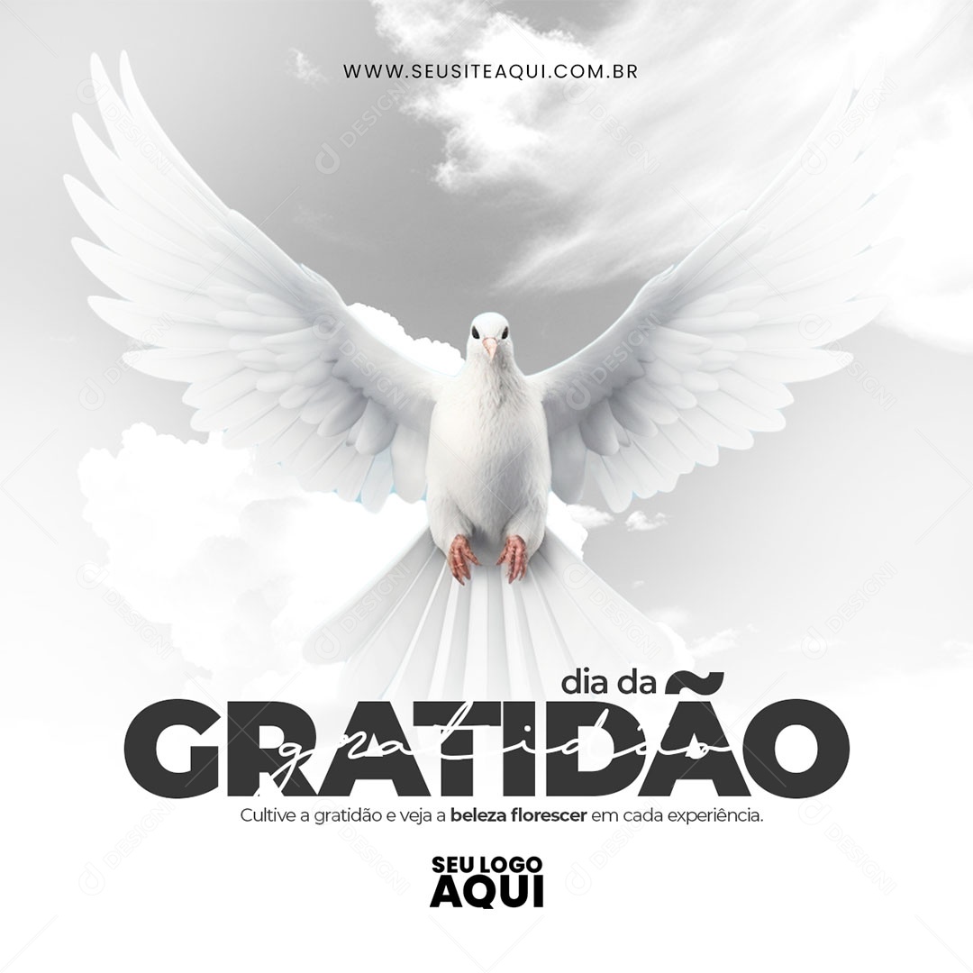 Feed Dia da Gratidão 06 de Janeiro Veja a Beleza Florescer em Cada Experiência Social Media PSD Editável