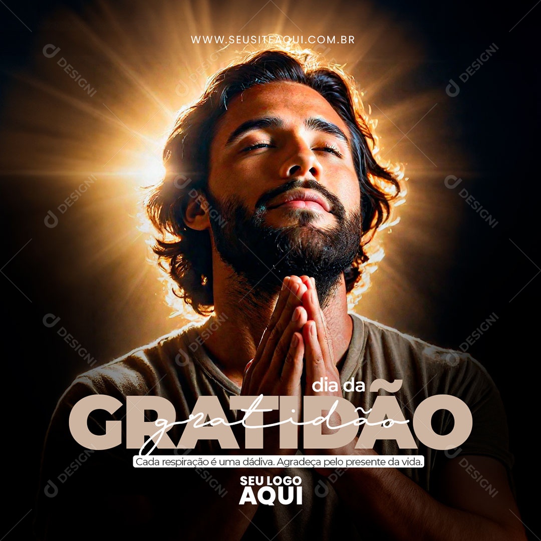 Gratitude Day Feed January 6th Every Breath Is an Editable Social Media Gift PSD