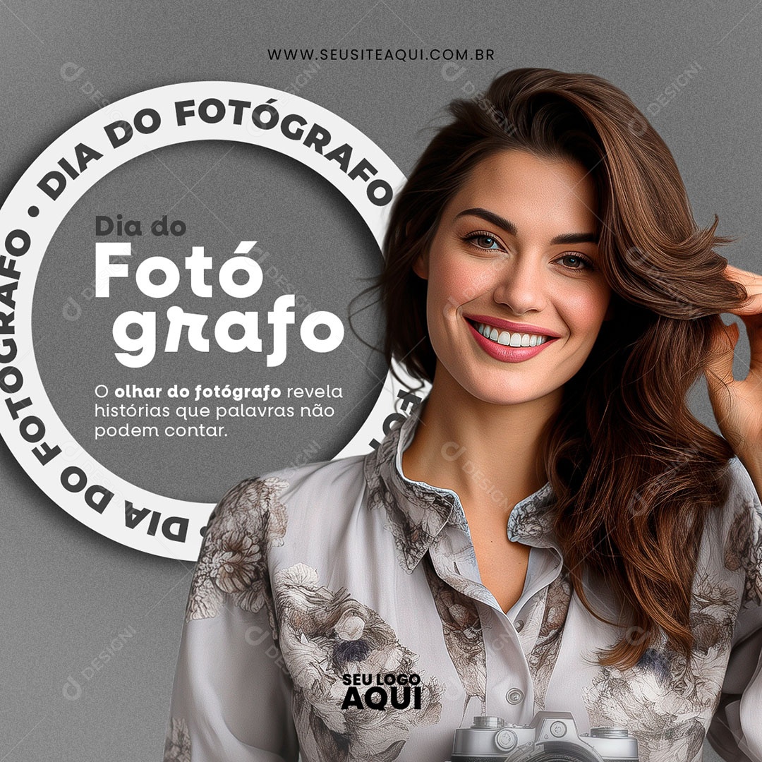 Feed Dia Do Fotógrafo 08 De Janeiro Revela Histórias que Palavras não Podem Contar Social Media PSD Editável