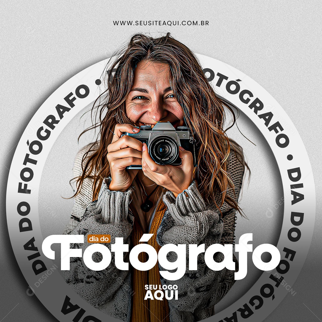 Feed Dia Do Fotógrafo 08 De Janeiro Social Media PSD Editável