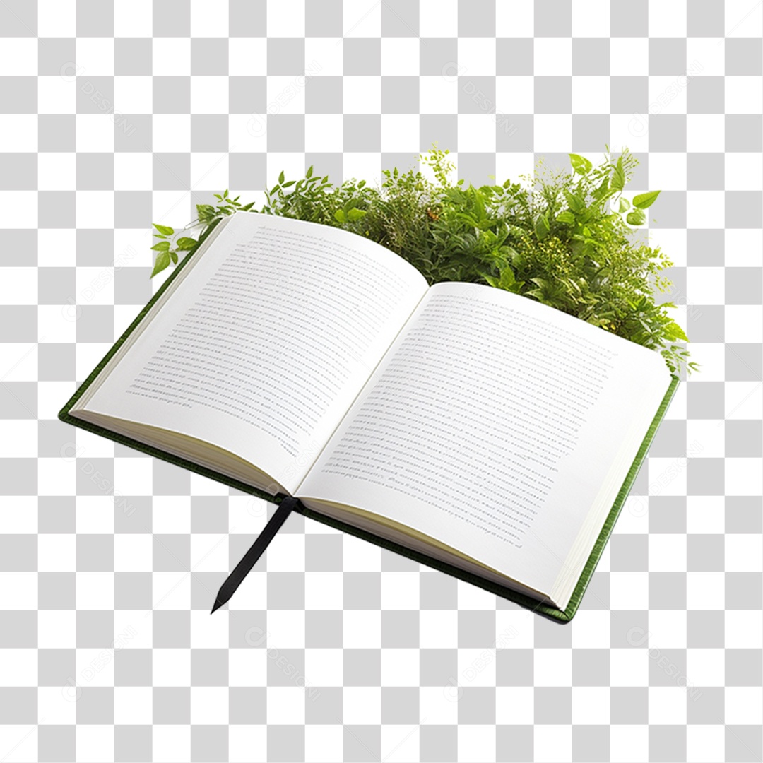 Caderno em Branco Aberto PNG Transparente