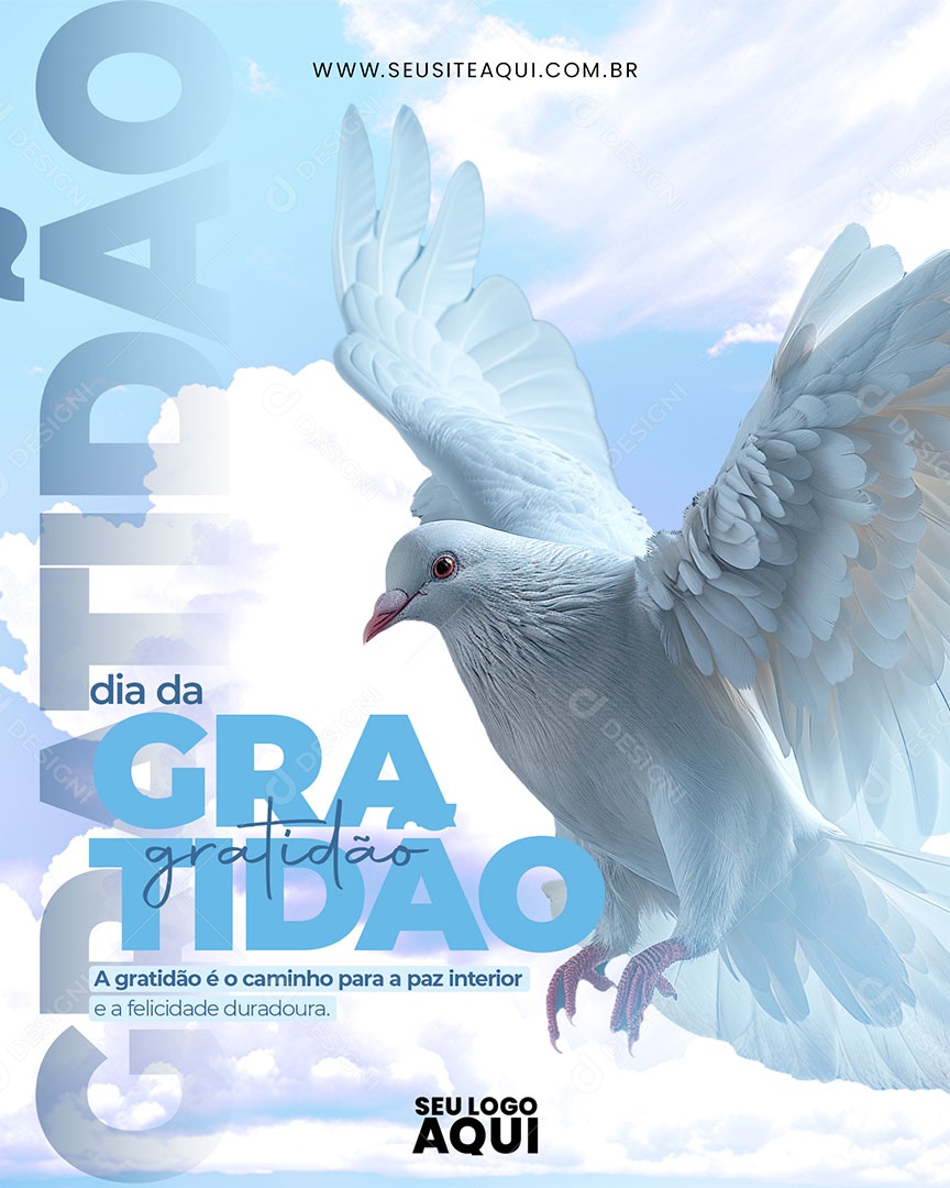 Dia da Gratidão 06 de Janeiro é o Caminho para a Paz Interior Social Media PSD Editável