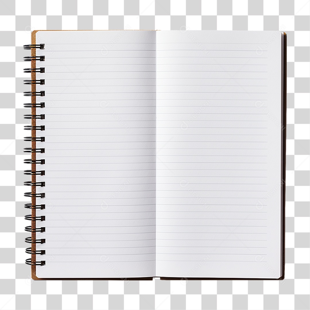 Caderno em Branco Aberto PNG Transparente