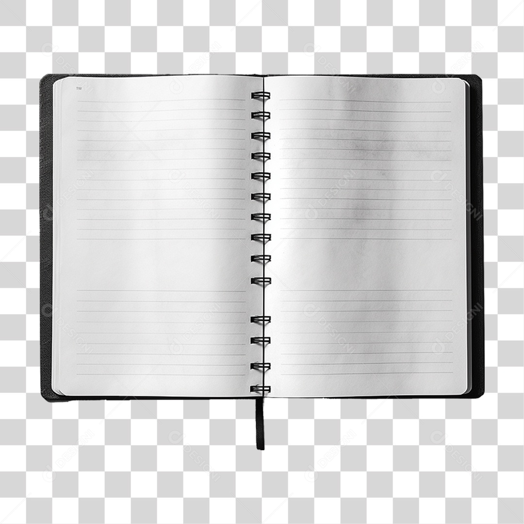 Caderno em Branco Aberto PNG Transparente