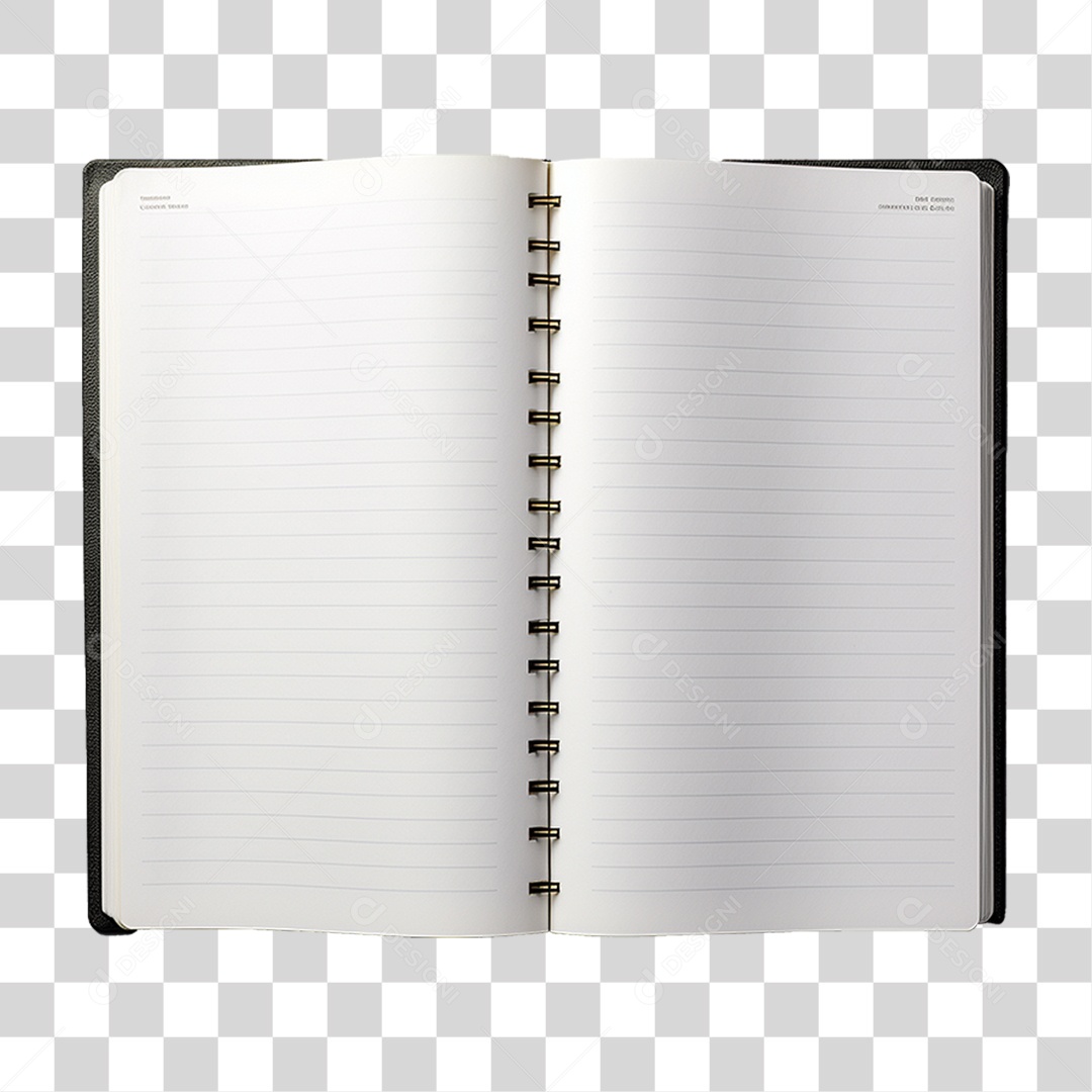 Caderno em Branco Aberto PNG Transparente
