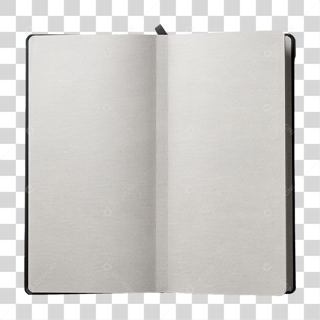 Caderno em Branco Aberto PNG Transparente