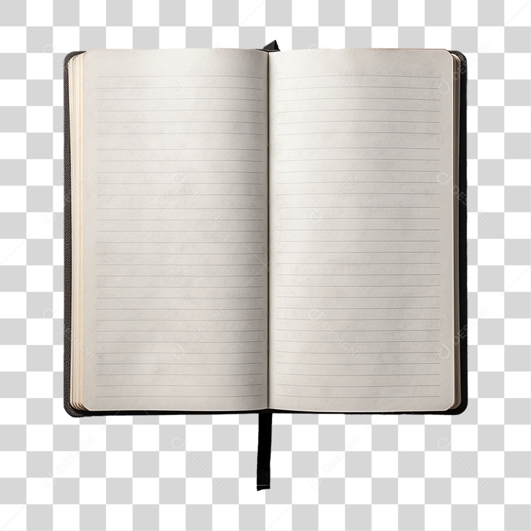 Caderno em Branco Aberto PNG Transparente