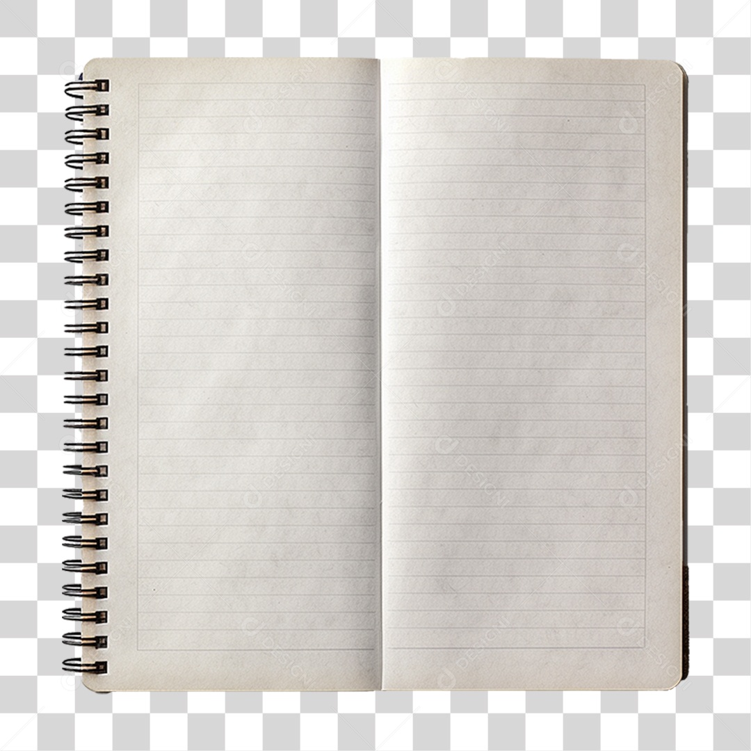 Caderno em Branco Aberto PNG Transparente