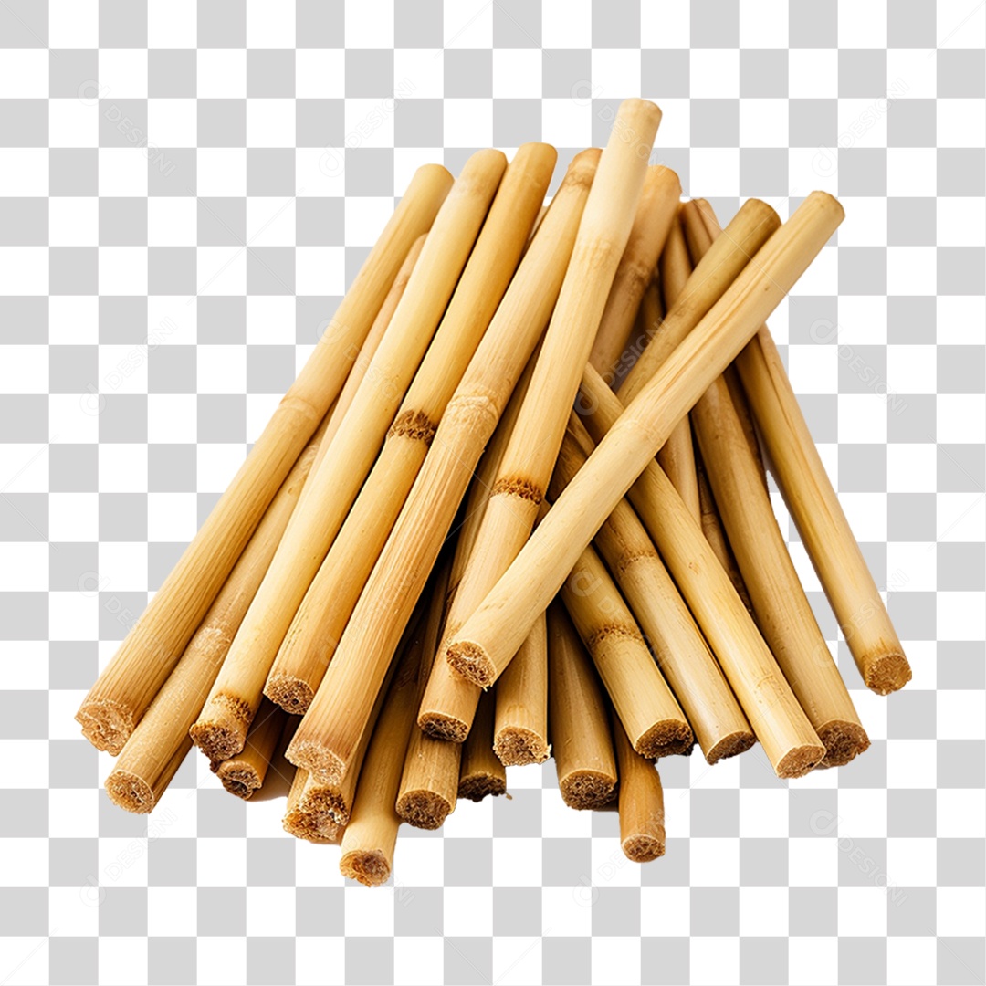 Varas de Bambu Cortadas PNG Transparente