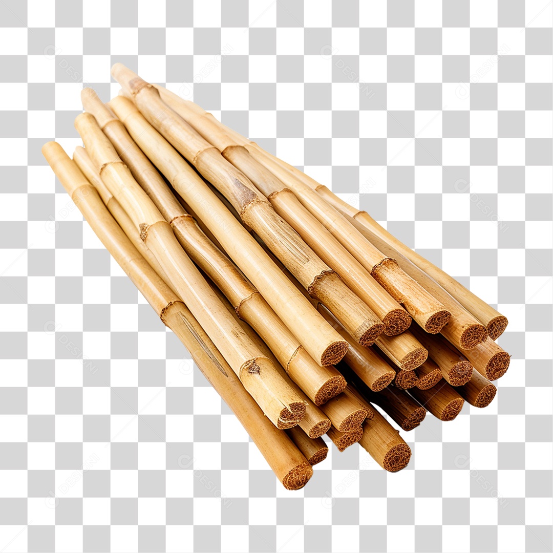 Varas de Bambu Cortadas PNG Transparente