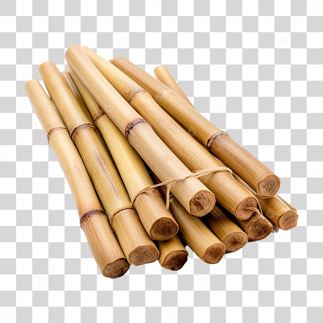 Varas de Bambu Cortadas PNG Transparente