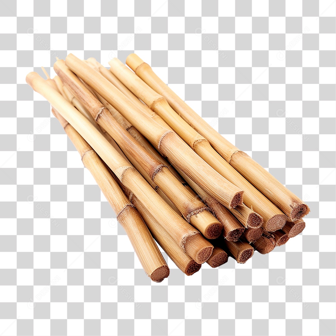 Varas de Bambu Cortadas PNG Transparente