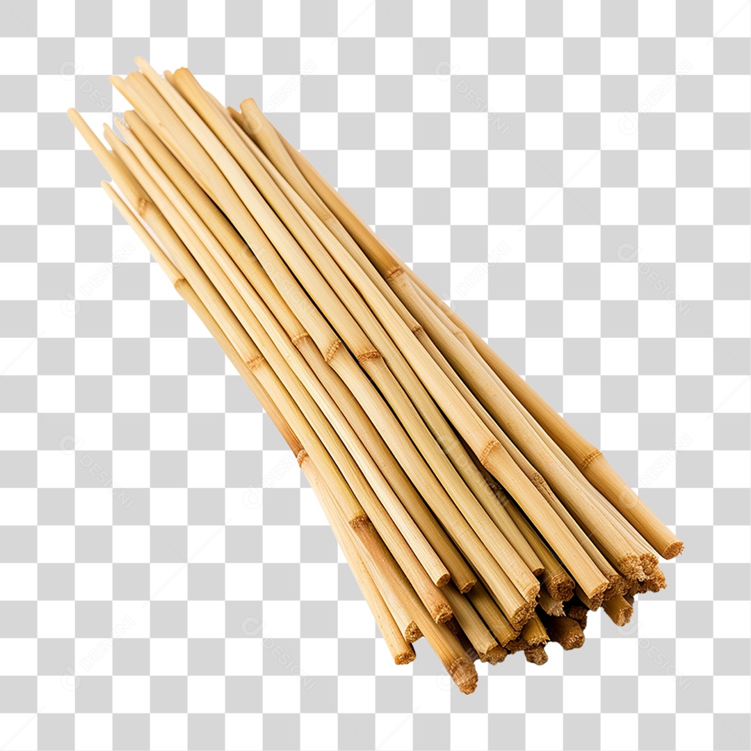 Varas de Bambu Cortadas PNG Transparente