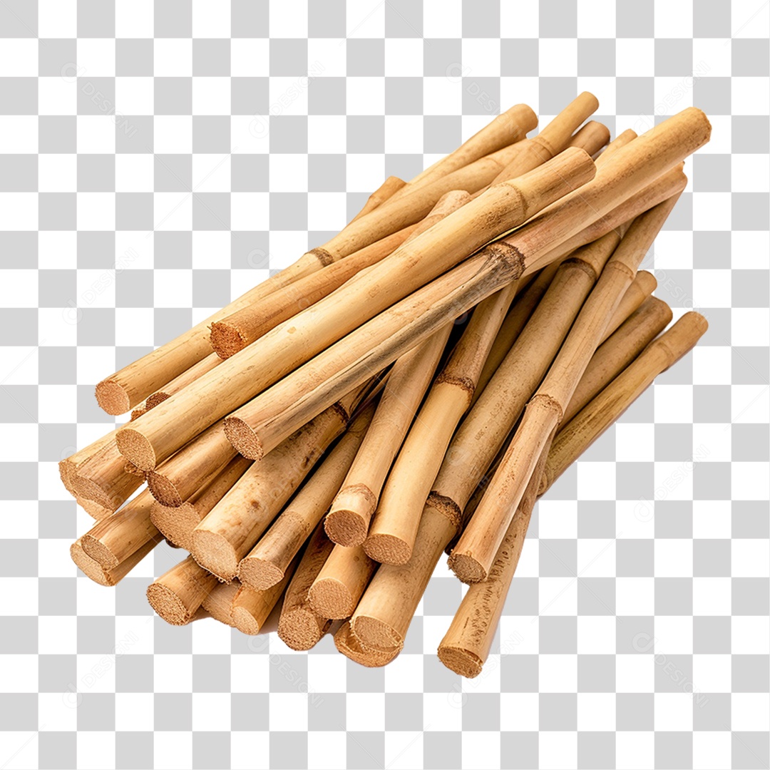 Varas de Bambu Cortadas PNG Transparente