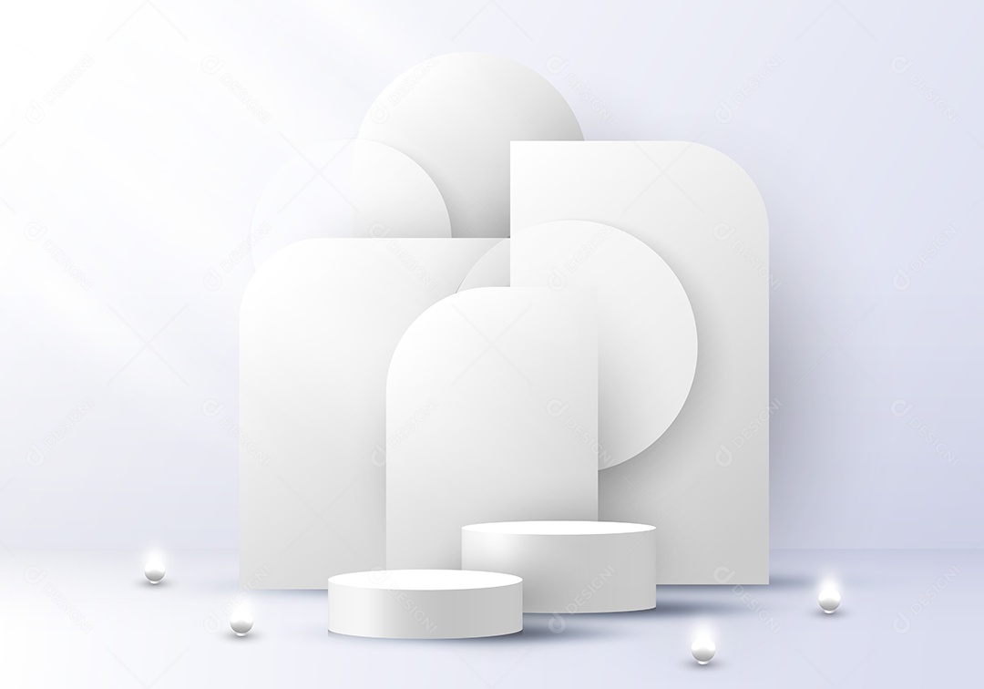 Modelo de Pódio Ilustração Vetor EPS Editável