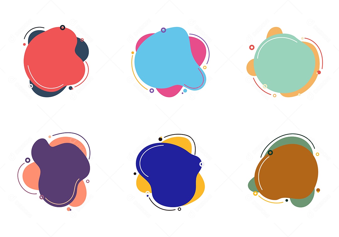 Conjunto de Formas Abstratas Ilustração Vetor EPS