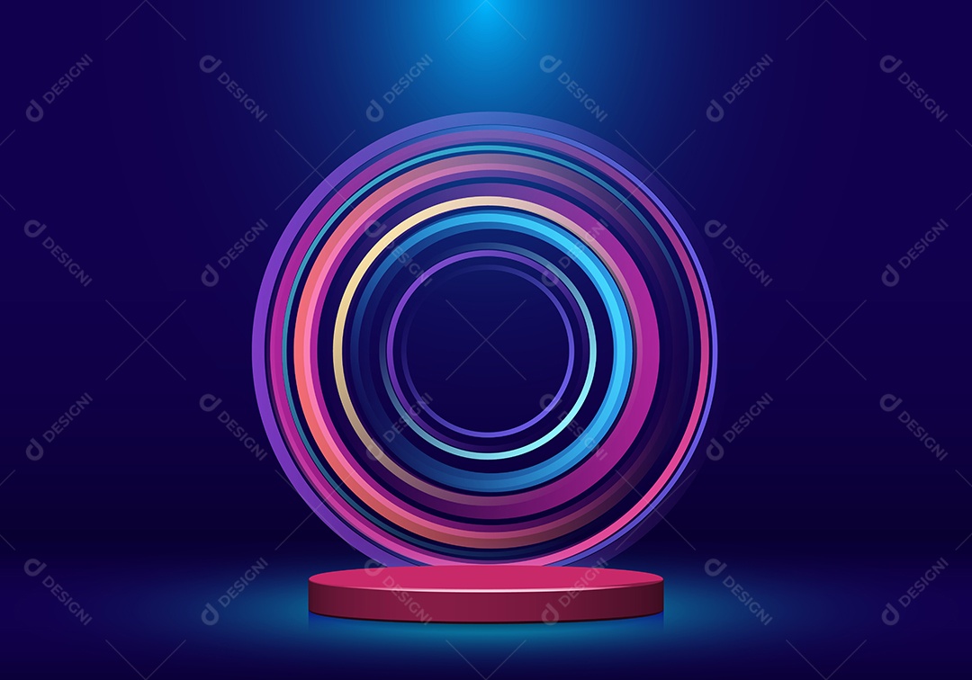 Modelo de Pódio Ilustração Vetor EPS Editável