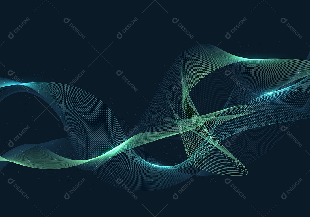 Background Ondulado Ilustração Vetor EPS