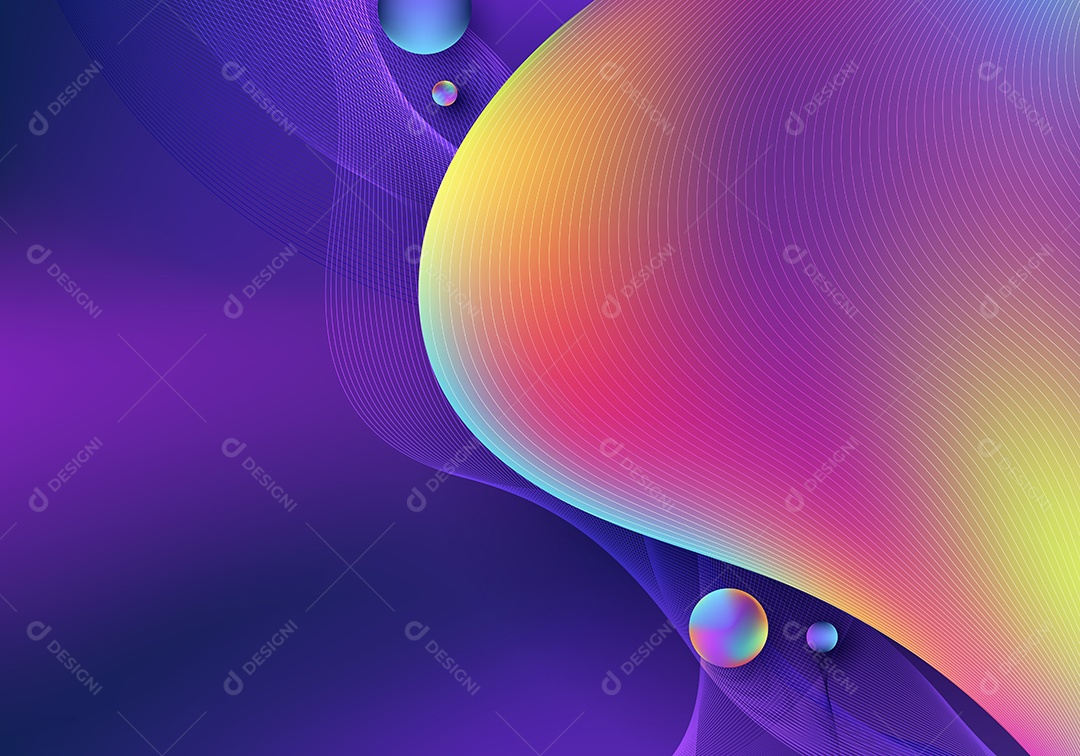 Background Ondulado Ilustração Vetor EPS