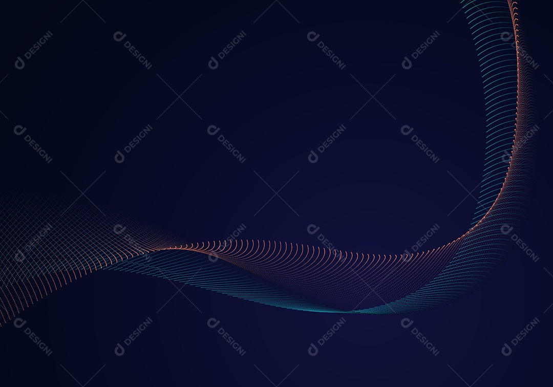 Background Ondulado Ilustração Vetor EPS