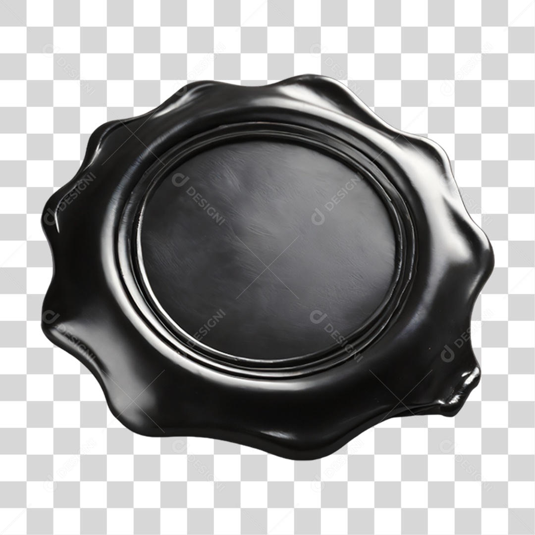 Selo de Cera Preto PNG Transparente
