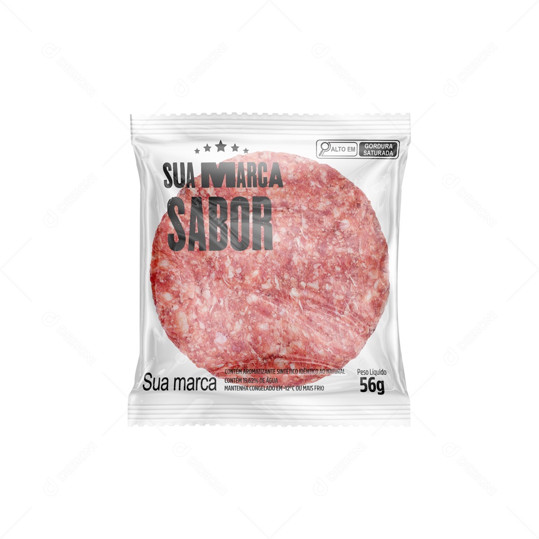 Mockup De Hamburguer Embalado PSD Editável