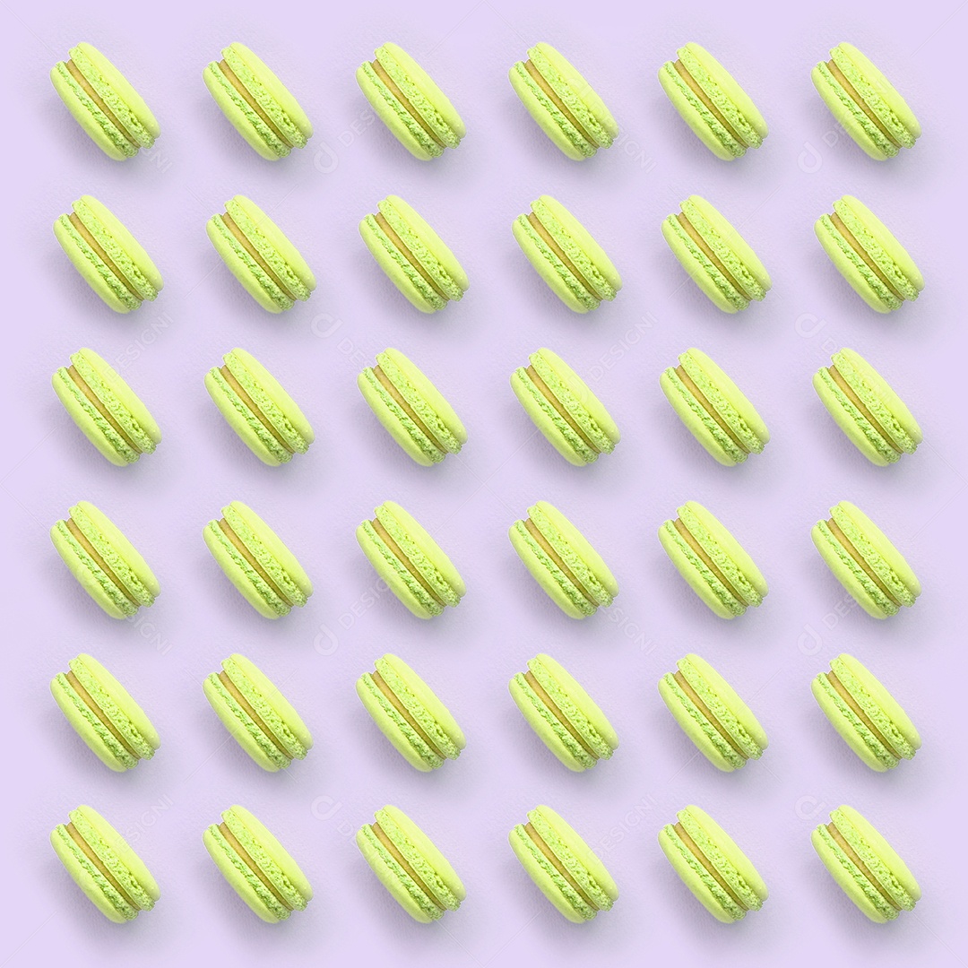 Macaron de bolo de sobremesa de limão