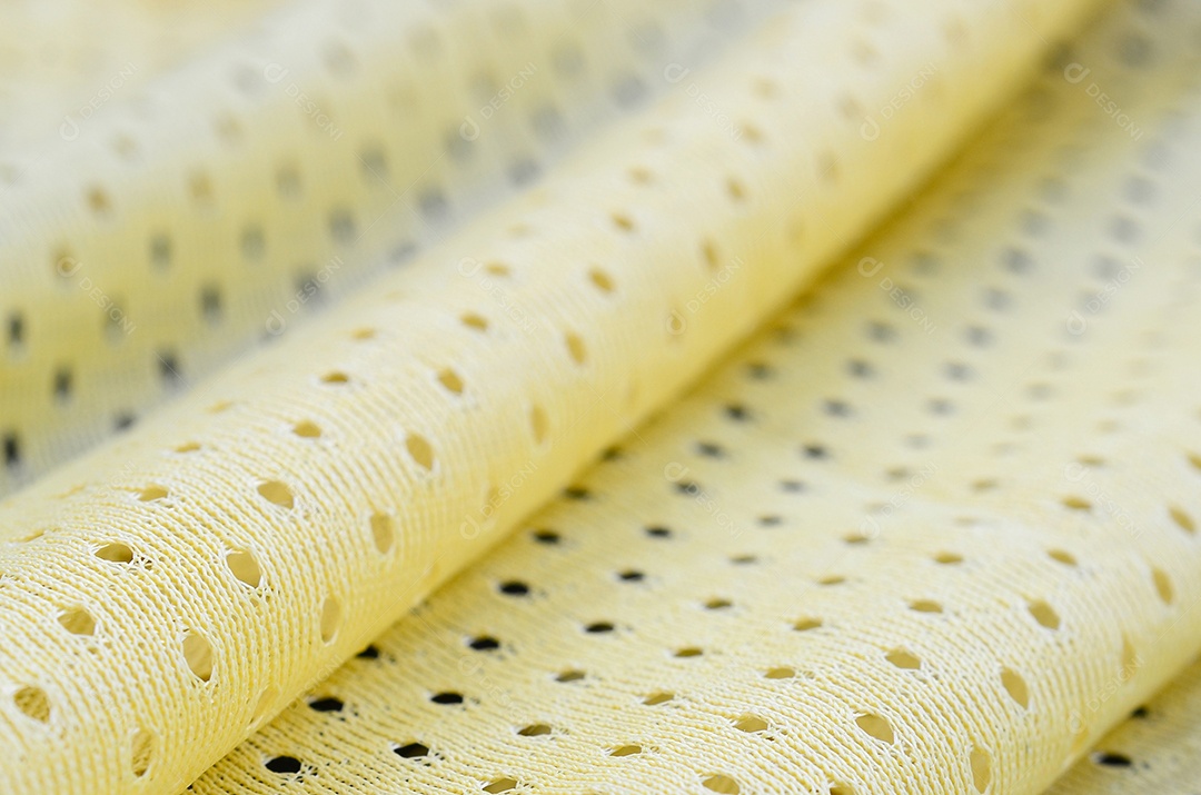 Tecido desgaste esportivo de malha amarela