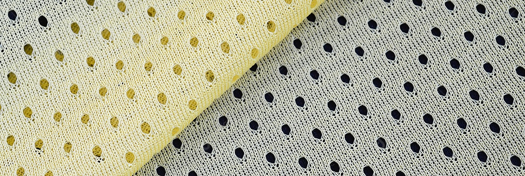 Tecido desgaste esportivo de malha amarela