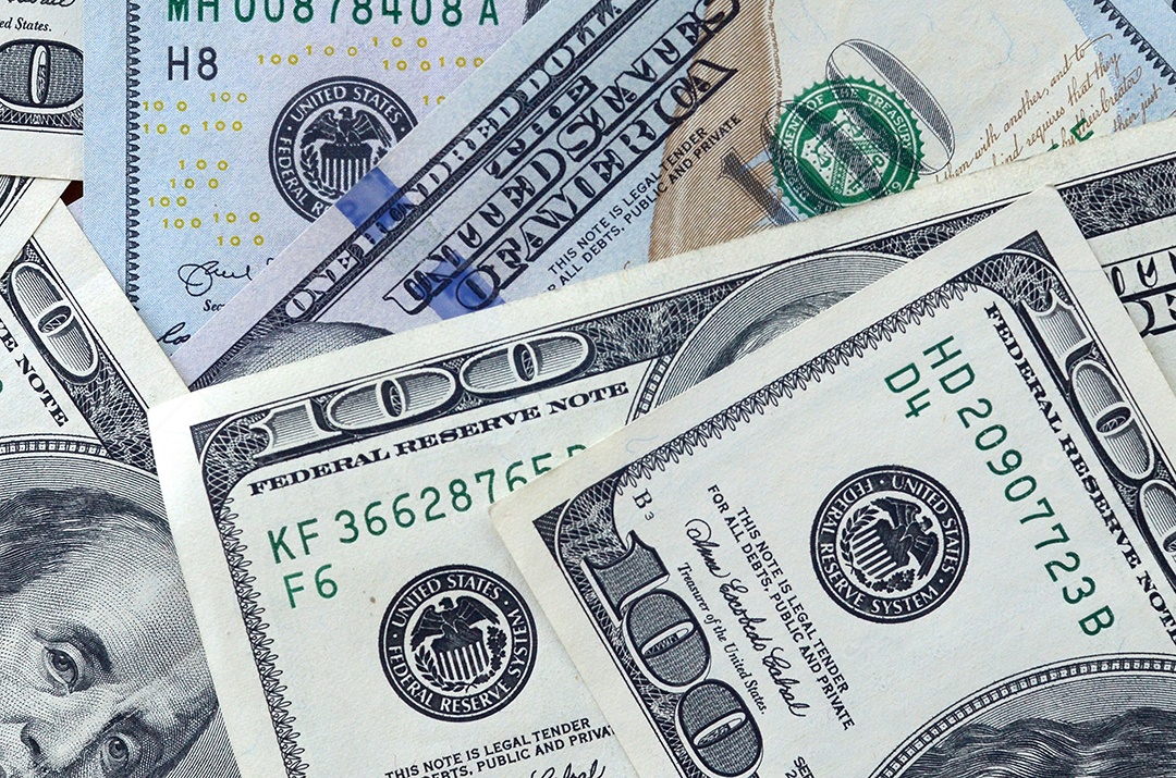 Fundo de notas de 100 dólares