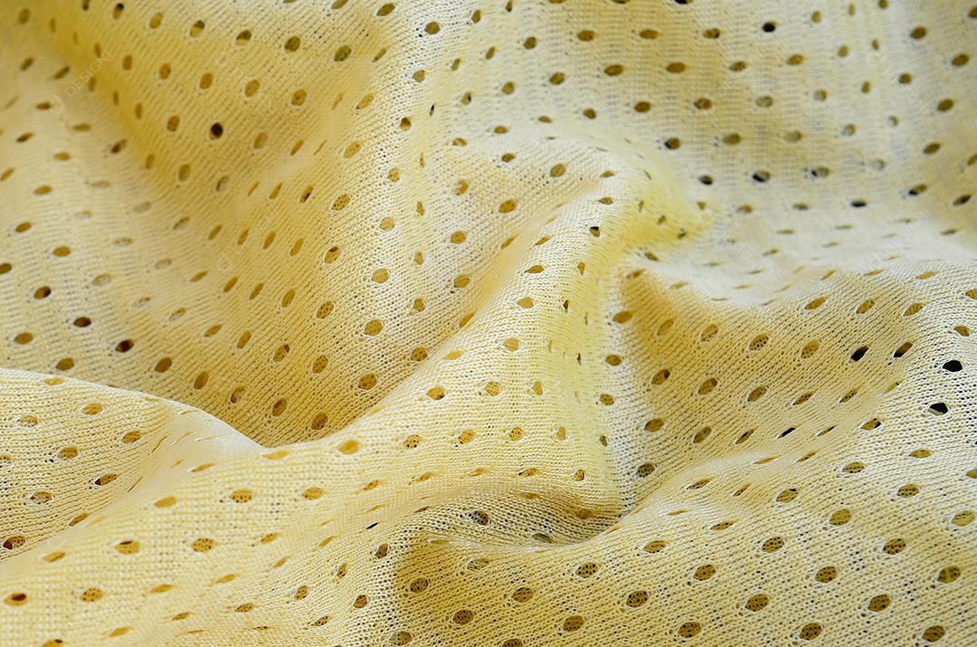 Padrão de fundo têxtil de tecido de desgaste esportivo de malha amarela