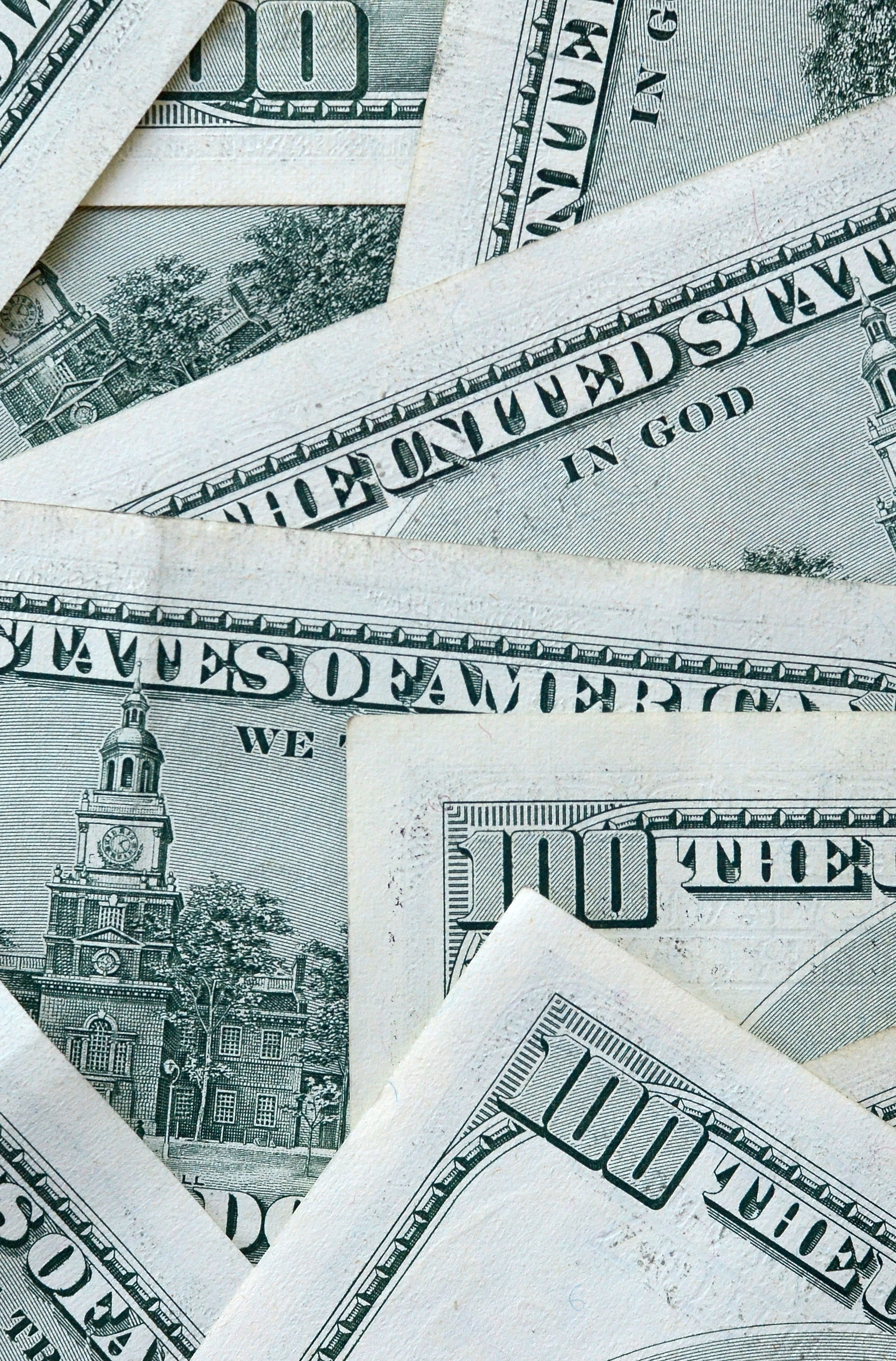 Fundo de notas de 100 dólares