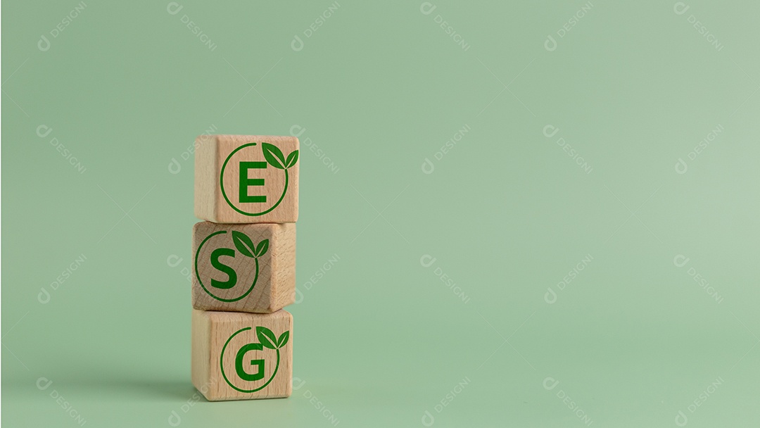 Blocos de madeira sobre fundo isolado