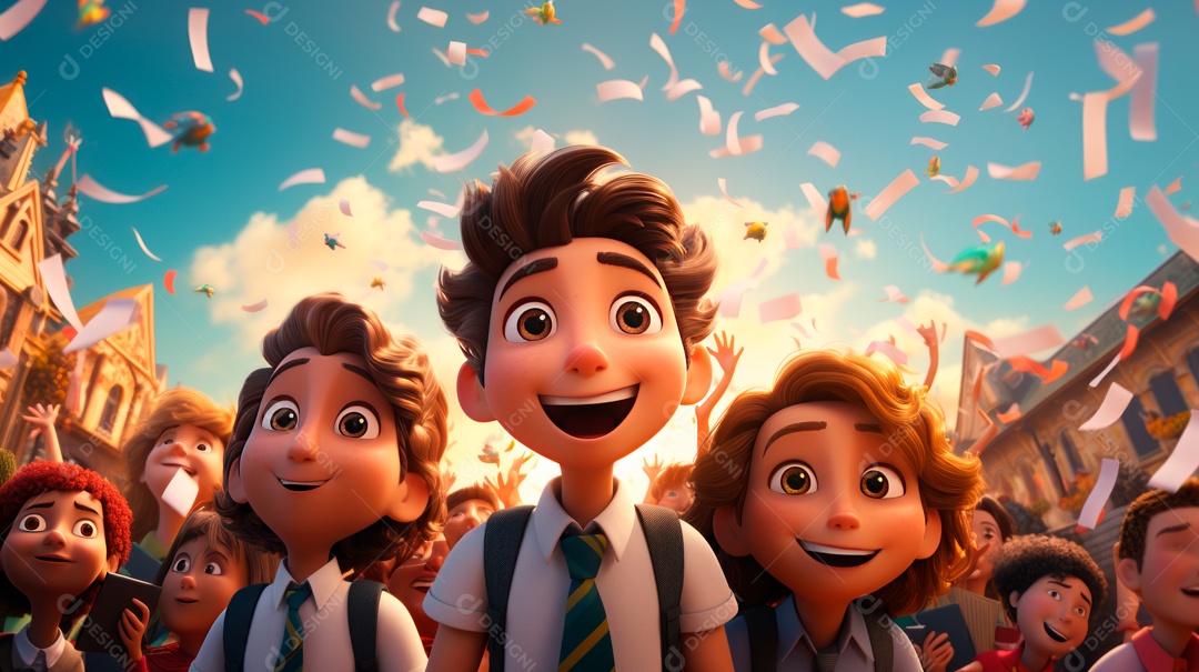 De volta às aulas, comemorando um novo ano letivo em.