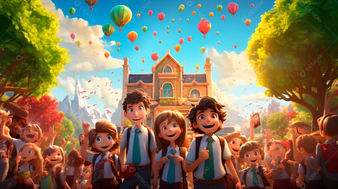 De volta às aulas, comemorando um novo ano letivo em.