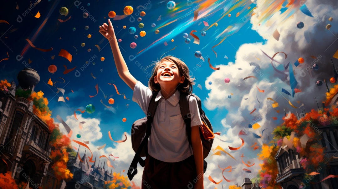 De volta às aulas, comemorando um novo ano letivo em.