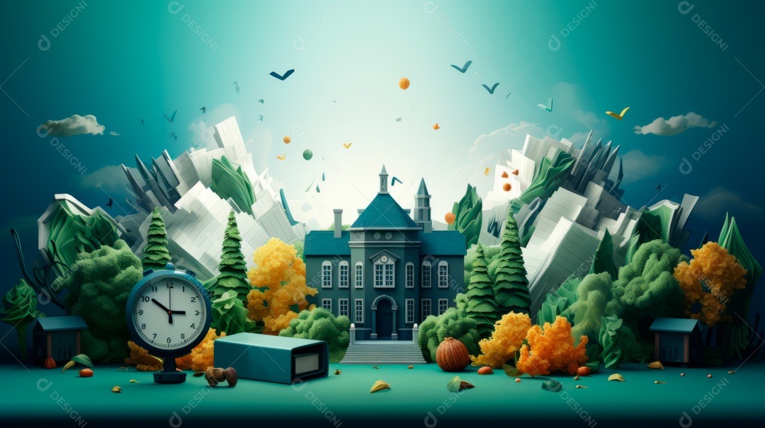 De volta às aulas, comemorando um novo ano letivo em.